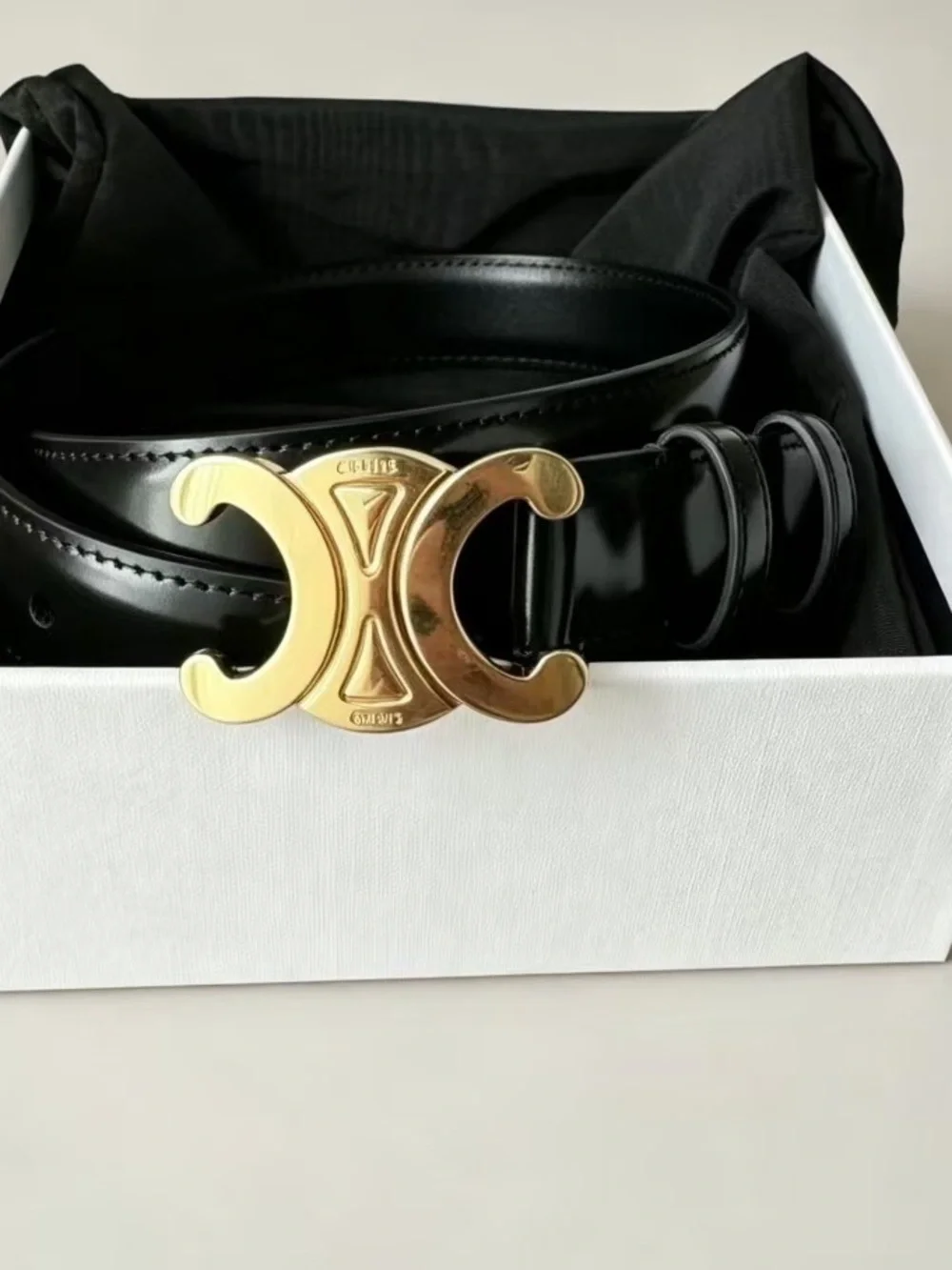 Celine Black Leather Women’s Belt Size 85 90 95 cm